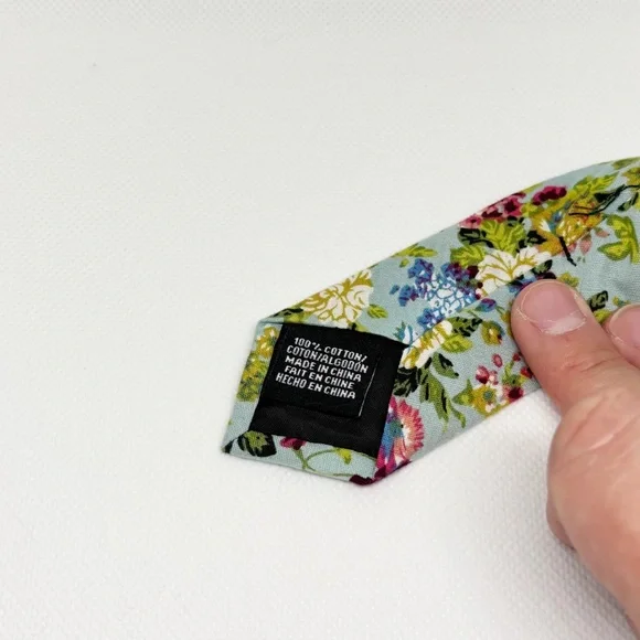 Perry Ellis Pprtfolio multicolor floral tie 100% cotton Excellent condition - Picture 2 of 6